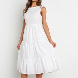 Joie White Cotton  gauze sleeveless  sundress  With Tie back Medium NWT